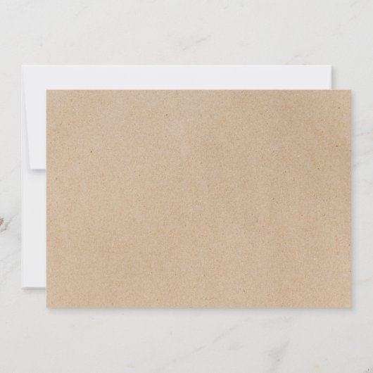 シック素朴クフェイクラフト駆け落ち告知 案内状 (裏面)