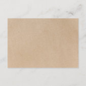 シック素朴クフェイクラ結婚フトの願い井戸 エンクロージャーカード (裏面)