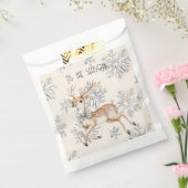 シック素朴クリスマスクリームディアスノーフレーク フェイバーバッグ (封をした状態)