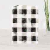 シック素朴クリスマスクリームブラックシルバーグラムボウ カード (裏面)