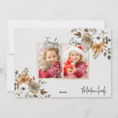 シック素朴クリスマスファミリー3写真ホリデーカード シーズンカード (裏面)