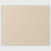 シック素朴クリーム&タンバッファロープレイド ラッピングペーパー (フラット)