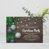 シック素朴ク企業のリスマスパーティー 招待状 (スタンド正面)