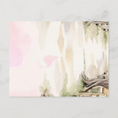 シック素朴グラフインスパイアィンワイナリー結婚ズ 案内ポストカード (裏面)