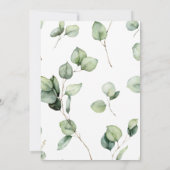 シック素朴グリー結婚のメニューカード 招待状 (裏面)