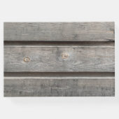 シック素朴グレーバーンウ結婚ィーズ ゲストブック (裏面)