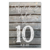 シック素朴グレーバーンウ結婚ィーズ テーブルナンバー (裏面)