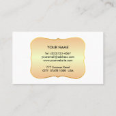 シック素朴ゴールデングラディエント(白) 名刺 (裏面)