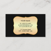 シック素朴ゴールデングラディエント(黒) 名刺 (裏面)