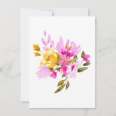 シック素朴サマーウォーターカラーフローラブライダルシャワー 招待状 (裏面)