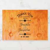 シック素朴サンキュー名前をカスタムするズ結婚ミニ リキュールボトルラベル (シングルラベル)