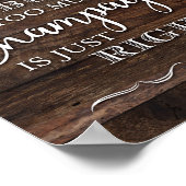 シック素朴シャンパン引用文サインプリント ポスター (角)