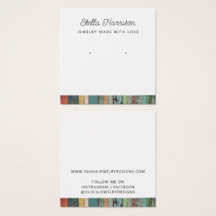 シック素朴スタッドイヤリングジュエリー表示カード