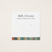 シック素朴スタッドイヤリングジュエリー表示カード (正面)