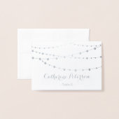 シック素朴ストリングライト座席表 | 護送カード 箔カード (封筒付き正面)