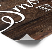 シック素朴スモレスバーサインプリント ポスター (角)