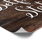 シック素朴セルフィーステーションサインプリント ポスター (角)