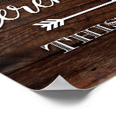 シック素朴セレモニーこの方法サインプリント ポスター (角)