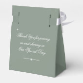 シック素朴セージエレガントグリーンサンキュー結婚ズ フェイバーボックス (裏面サイド)