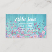 シック素朴ターコイズウッドヴィンテージブティック 名刺 (裏面)