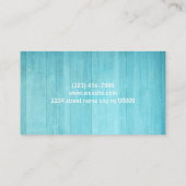 シック素朴ターコイズウッドヴィンテージブティック 名刺 (裏面)