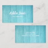 シック素朴ターコイズウッドヴィンテージブティック 名刺 (正面/裏面)