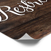 シック素朴トイレ標識プリント ポスター (角)