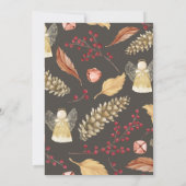 シック素朴ナチュラルクリスマスディナーパーティー 招待状 (裏面)