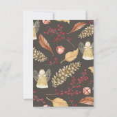 シック素朴ナチュラルクリスマスパーティー保存日 セーブザデート (裏面)