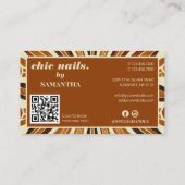 シック素朴ネイルサロンビジネスフォトコラージュ 名刺 (裏面)