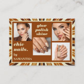 シック素朴ネイルサロンビジネスフォトコラージュ 名刺 (正面)