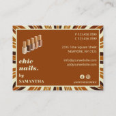 シック素朴ネイルサロンビジネスフォトコラージュ 名刺 (裏面)