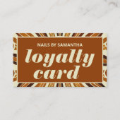 シック素朴ネイルサロンビジネスロゴブランド ロイヤリティカード (正面)