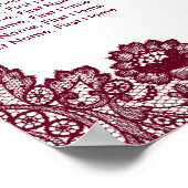 シック素朴バーガンディひまわり座席表12 ポスター (角)