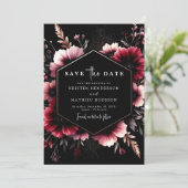 シック素朴バーグンディ結婚ズ セーブザデート (スタンド正面)