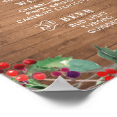 シック素朴バーメニュー記号 |ホリデーパーティーバー ポスター (角)