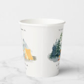 シック素朴パインウッズキャンピングマウンテン結婚ズ 紙コップ (右)