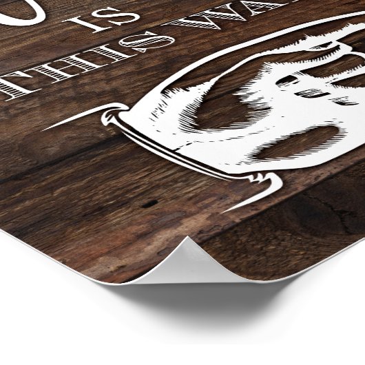 シック素朴パーティーは、この方法のサインプリント ポスター (角)