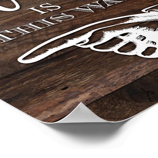 シック素朴パーティーは、この方法サインプリント離れ ポスター (角)