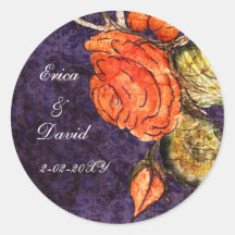 シック素朴パープルヴィンテージ結婚バラ