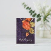 シック素朴パープルヴィンテージ結婚バラ 名刺 (スタンド正面)