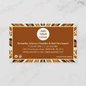 シック素朴ビジネスロゴネイルサロンフォトコラージュ 名刺 (裏面)