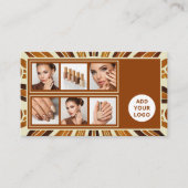 シック素朴ビジネスロゴネイルサロンフォトコラージュ 名刺 (正面)