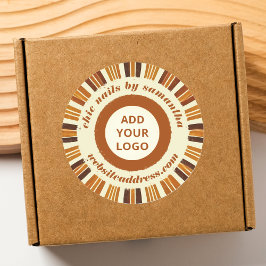 シック素朴ビジネスロゴネイルサロン ラウンドシール