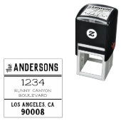 シック素朴ビッグファミリー名アドレパーソナライズされたス セルフインキングスタンプ (インサイチュ)