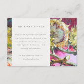 シック素朴ピンクイエローサンフラワー結婚ズ詳細 エンクロージャーカード (正面)