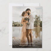 シック素朴フォトグ結婚リッド 招待状 (裏面)