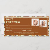 シック素朴フォトコラージュネイルサロンギフトバウチャー (裏面)