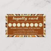 シック素朴フォトコラージュ爪、 ネイルバイ美しいサロン ロイヤリティカード (裏面)