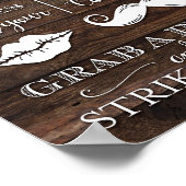 シック素朴フォトブースPROPサインプリント ポスター (角)